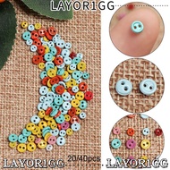 LAYOR1GG 20/40pcs Metal Button Two Holes Clothing Buckles 3mm/4mm Round Buckle