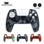 DATA FROG Camo Protective Skin Cover For SONY Playstation 5 Silicone Case Grip for PS5 Controller Accessories