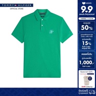 Tommy Hilfiger เสื้อโปโล ผู้ชาย รุ่น MW0MW44115 L3W - สีเขียว ทรง Regular