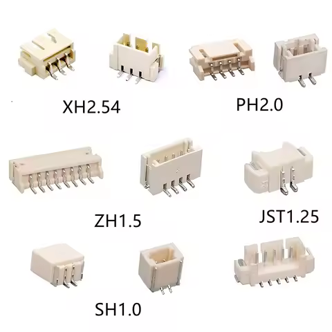 20Pcs SH1.0/JST1.25/ZH1.5/PH2.0/XH2.54 2P/3P/4P/5P/6/7/8/9/10/12 Pin Horizontal SMD/Vertical SMD Con
