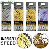 QUINTON Bicycle Chains Hybrid Cycle Mountain Bike Road Bike Half Hollow Chain 8/9/10 11 speed High Q