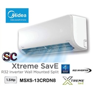 MIDEA 1.5HP AIR-COND MSXS-13CRDN8 (INVERTER/R32 XTREME SERIES)