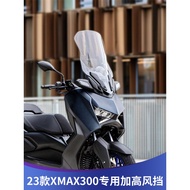 Suitable for 2023 Yamaha XMAX300 refit windshield heightened front windshield high definition transparent goggles