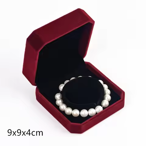 Bracelet Box Red Bracelet Packaging Box Jewelry Box Flannel For Man Woman Home