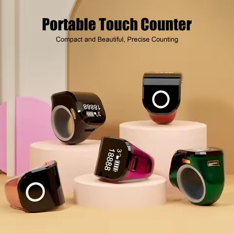 Finger Counter Smart Ring Counter Clear LCD Display Intelligent Touch Ring for Work Exercise Life Sm