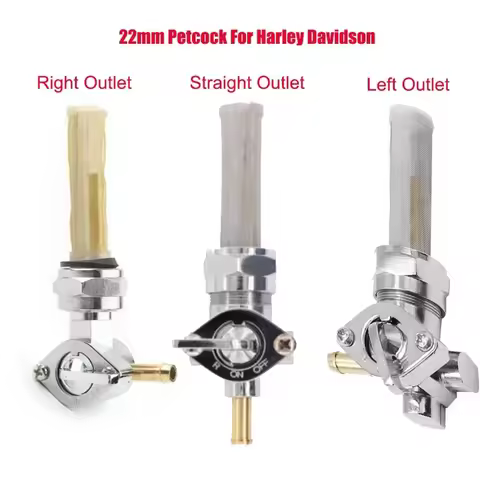 SDTW Petcock Fuel Valve 22mm 62167-81 62163-75 62129-75T 62168-81 For Harley Davidson Dyna Fuel Cock