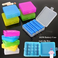 EUCALYTUSMY Battery , Plastic Anti-slip 18650 Battery Box,  4 AA AA Coloful Rechargeable Battery Con