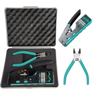 ZoeRax RJ45ชุดเครื่องมือหนีบผ่านมือจับสำหรับ Cat5 Cat6 Cat5e Cat6ขั้วต่อ8P8CCrimper อีเทอร์เน็ต All-