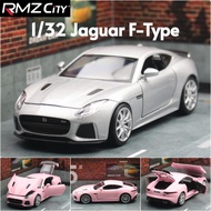 RMZ CITY Diecast model car 1/32 Jaguar FType Car Alloy Die Cast Toy Car Model Sound and Light Childr
