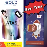 BOLD ATAS 0w30 4L (OSP + PAO) Top Grade SP Fully Synthetic Engine Oil Car Lubricant 0w30 Honda Toyot