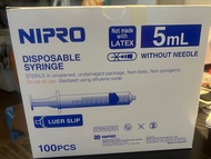 日本 NIPRO 5ml syringe 針筒(另有Terumo syringe 1ml 3ml ）