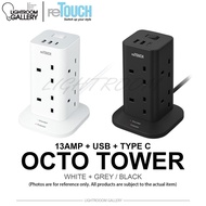 ReTouch Octo Tower Socket with Surge Protection and Overload Protection Extension Socket SIRIM appro