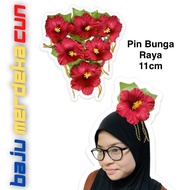 Pin Bunga Raya / Hiasan Bunga Merdeka / Hibiscus Flower / Hiasan Bunga Kepala / Hair Clip Bunga Raya