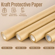 1 Roll 10m 10/30/40/45cm Of Kraft Paper Roll For Gift Wrapping Moving Packing Brown Paper Roll For P