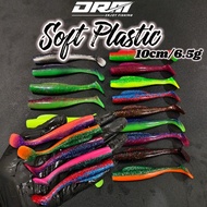 「DRM」Soft Plastic 10cm/6.5g Lure Killer Soft Bait Zman Fishing Lure T-tail Umpan SP Casting Haruan S