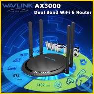 Wavlink AX3000เราเตอร์ WiFi 6แบนด์คู่2.4G 574Mbps + 5G 2402Mbps เราเตอร์อินเทอร์เน็ตไร้สายกิกะบิต |
