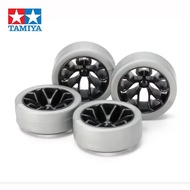 Tamiya Mini Four-Wheel Drive Modified Accessories Medium Diameter Silver Gray Tire+Reinforced Black 