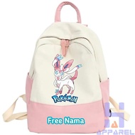 SYLVEON POKEMON POKEDEX CHILDREN'S BACKPACK Beg Sekolah Budak Lelaki Beg Sekolah Budak Perempuan