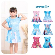 Frozen Girls' Short Sleeve Dress Elsa Anna Girls' Dress Age 2 - 8 Years [CECIL] kids dress girl dres