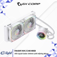 ENLIGHT AVA 2 240 ARGB White AIO Liquid Cooler 240mm with MirrorINFINITY | Water Cooling 240 mm Whit