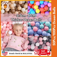 🌈FastSHIP🇲🇾100pcs / 7cm Ocean Ball 5.5cm Ocean Ball /Ocean Ball Playground Outdoor Tent Kids Toy Bal