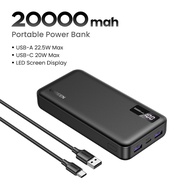 UGREEN 20000mAh PD 20W SCP 22.5W Powerbank Black LED Screen Digital Display