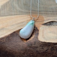 【翡翠】白底青福瓜翡翠胸墜