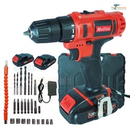 MOLITA สว่านไร้สาย สว่านแบต 128V 2 ระบบ แบตเตอรี่ อย่างดี 2 ก้อน พร้อม ดอกสว่าน และ อุปกรณ์ เครื่องม