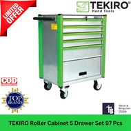 TEKIRO Roller Cabinet ST-RC1638 5 Drawer 1set (97pcs) / Troli Kabinet Tempat Penyimpanan Perkakas Ba