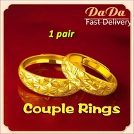 แหวนดาวทอง 18k (99.9%) ทองคําแท้หมั้นคู่เครื่องประดับการเปิดการปรับ