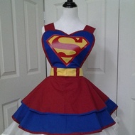 Superman Superhero Character Custom Apron Halloween Kitchen Apron