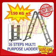 HEAVY DUTY 16 STEP 4.7M ALUMINIUM MULTIPURPOSE LADDER TANGGA