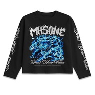 T-shirt Longsleeve VISION Cotton Combed Unisex Black - HK88