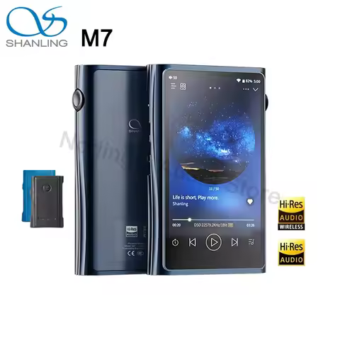 SHANLING M7 HIFI Portable Music Player MP3 Player Hi-Res Audio Android 10 ES9038Pro DAC DSD512 8-Cor