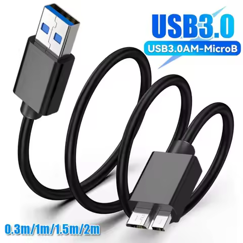 USB Hard Drive Cable USB 3.0 Micro B Cable for External HDD USB3.0 Data Cord for Hitachi Lacie Toshi