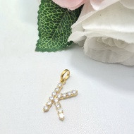 Light Gold Pendant Letter K