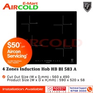 EF 4 Zones Domino Induction Hob HB BI 583 A