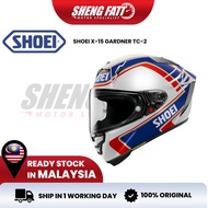 SHOEI X-15 GARDNER TC-2 Helmet Motor Visor Topi Keledar Full Face Superbike SHOEI X15 SHENGFATT