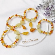 財石大集合 頂級 琥珀蜜蠟 黃水晶 黃岫玉 招財 手鍊 單品 禮物