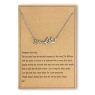 Music Inspired Necklace for Fans，Concert Outfit Jewelry Merch Gifts for Women Girls Boy Men