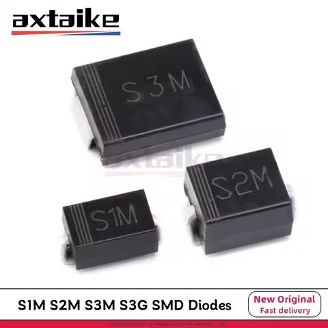 50PCS S1M S2M S3M S3G SMA SMB SMC 1A 2A 3A 1000V 1KV 400V DO-214AC DO-214AA DO-214AB SMD General Pur