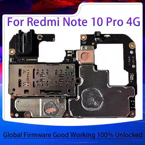 Motherboard For Redmi Note 10 Pro 4G Original Unlocked Logic Board Mainboard For Redmi Note 10 Pro P