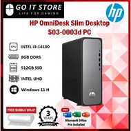 HP OmniDesk Slim Desktop S03-0003d PC (Intel Core i3-14100, 8 GB DDR5, 512GB SSD)