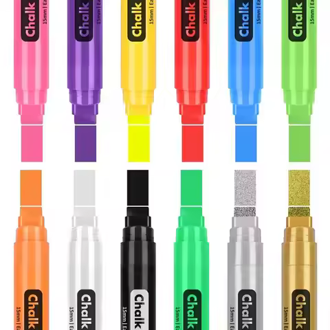 Paint Chalk Markers 15mm Window Chalk Marker Erasable Liquid Chalk Pen For Chalkboard Signs Blackboa