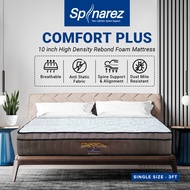 SpinaRez Comfort Plus Mattress 10 inch High Density Rebond Foam Mattress (King/Queen/Super Single/Si