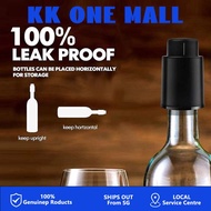 SG KK ONE MALL 2*Wine Stopper Food Safe Vacuum Seal Silicone Wine Bottle Stopper Wine Saver Pump Kee
