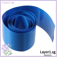 LAYOR1 Heat Shrink Wrap Tube, 2 Meters Blue Heat Shrink Wraps, Durable PVC 18650 Battery Wrap 18650 Battery Pack