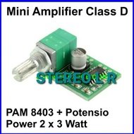 Mini Amplifier Class D Class D Pam 8403 Pam8403 + Stereo Potentiometer Pot