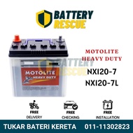 Installation Available NX120-7 NX120-7L Motolite Heavy Duty WET Car Battery Bateri Kereta Toyota Hil