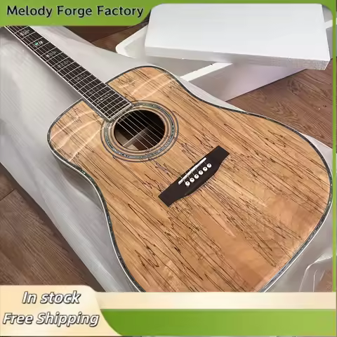 Folk Guitar D-Shaped Rotten Wood Peach Blossom Core Backboard Rotten Wood Rose Wood Fingerboard 41 I